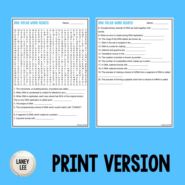 Dna task cards answer sheet